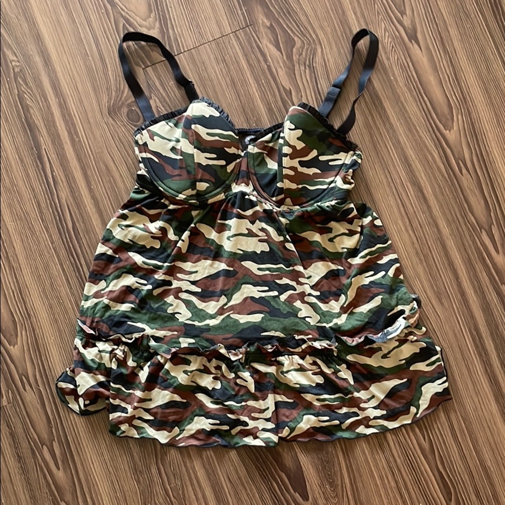 Camo Print Women's Top